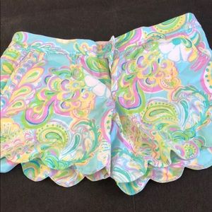 Lilly Pulitzer scalloped buttercup shorts